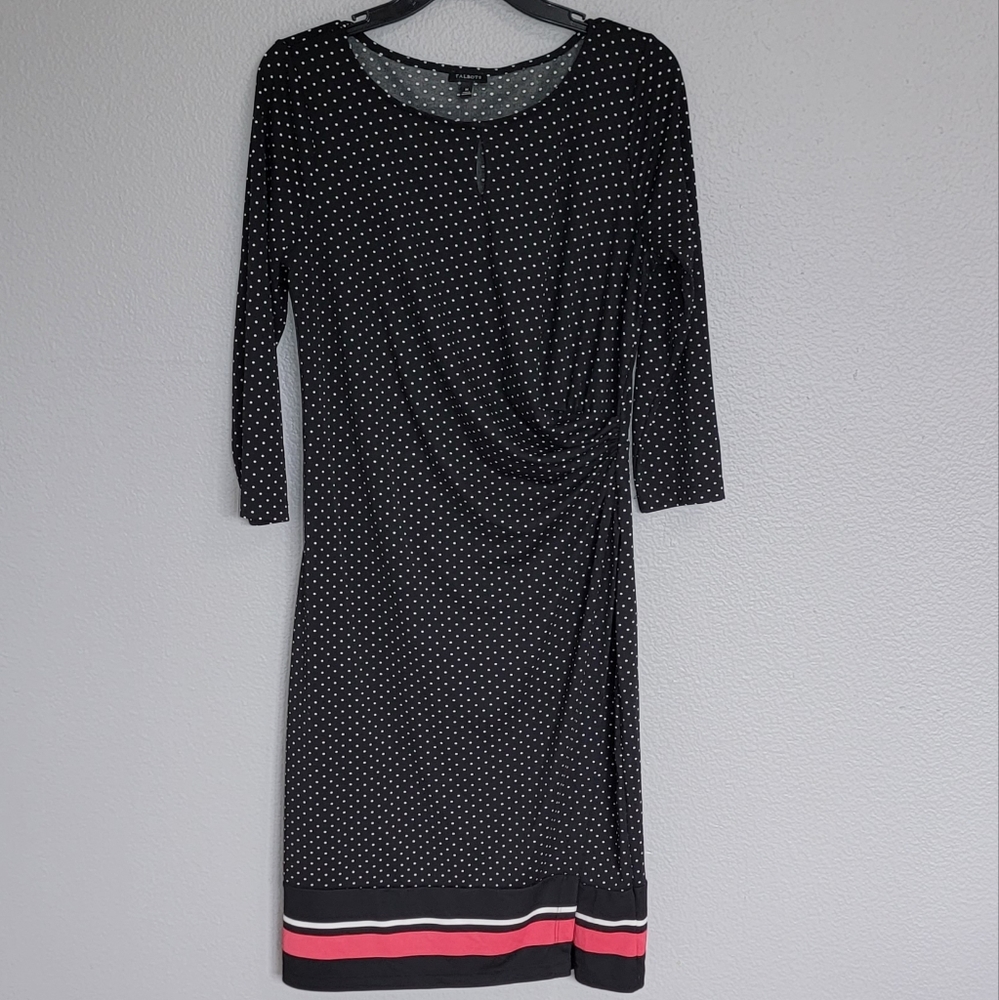 Talbots Woman’s Dress 3/4 Sleeves  Polka Dot Dress/ Size M.